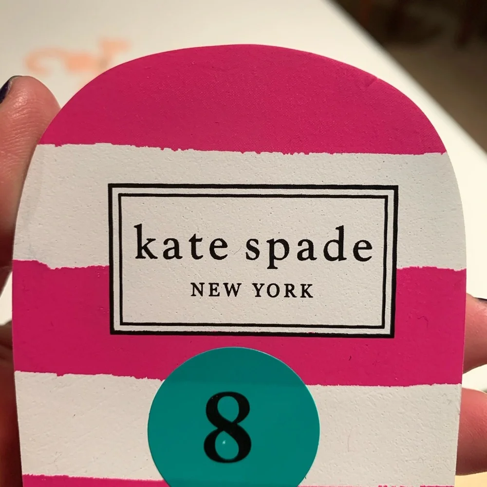 Kate Spade Flip Flops Pink and White Stripes